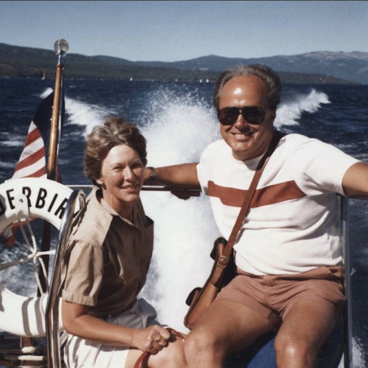Frank and Louise Hagerty on a boat