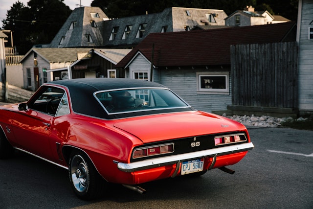 A red Camero SS